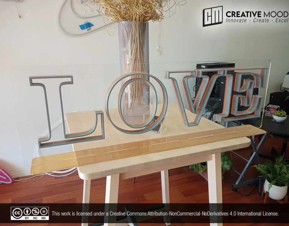 ‘LOVE’ 3D-Printed Sign