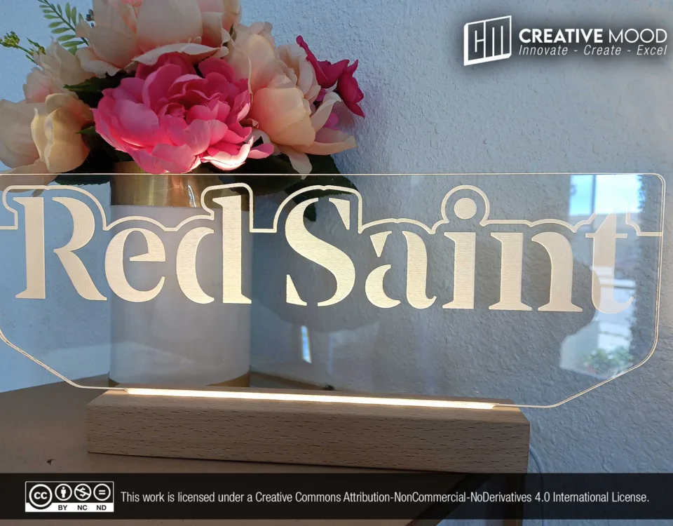 "Red Saint" Laser Engraving