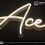 ‘Ace’ Warm White LED Neon Sign