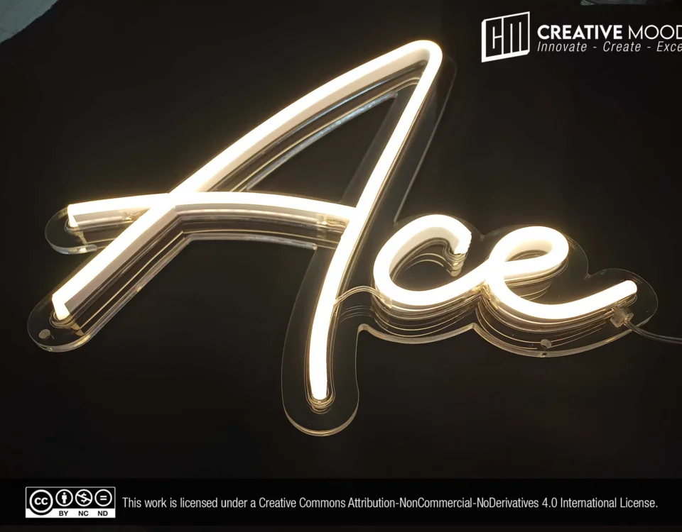 ‘Ace’ Warm White LED Neon Sign