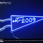 ‘Est 2009’ Blue LED Neon Sign