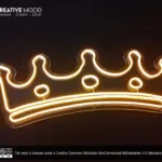 Crown Golden Yellow LED Neon Sign