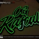 ‘OG Rascal’ Green LED Neon Sign