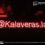 ‘@kalaveras.la’ Red LED Neon Sign