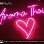 ‘Aroma Thai’ Pink LED Neon Sign