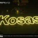 ‘Kosas’ Yellow LED Neon Sign