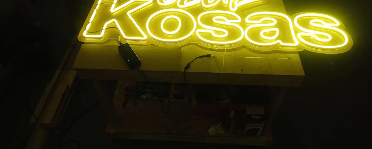 ‘Club Kosas’ Yellow LED Neon Sign