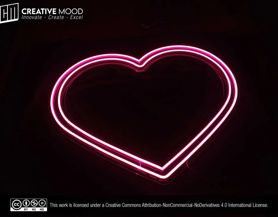 Heart Pink LED Neon Sign