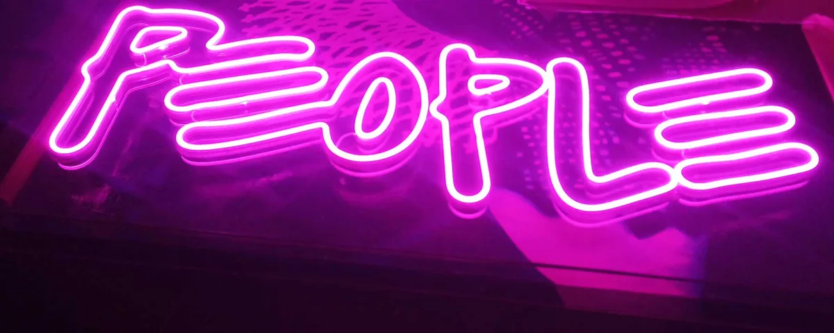 ‘WE THE PEOPLE’ Pink LED Neon Sign