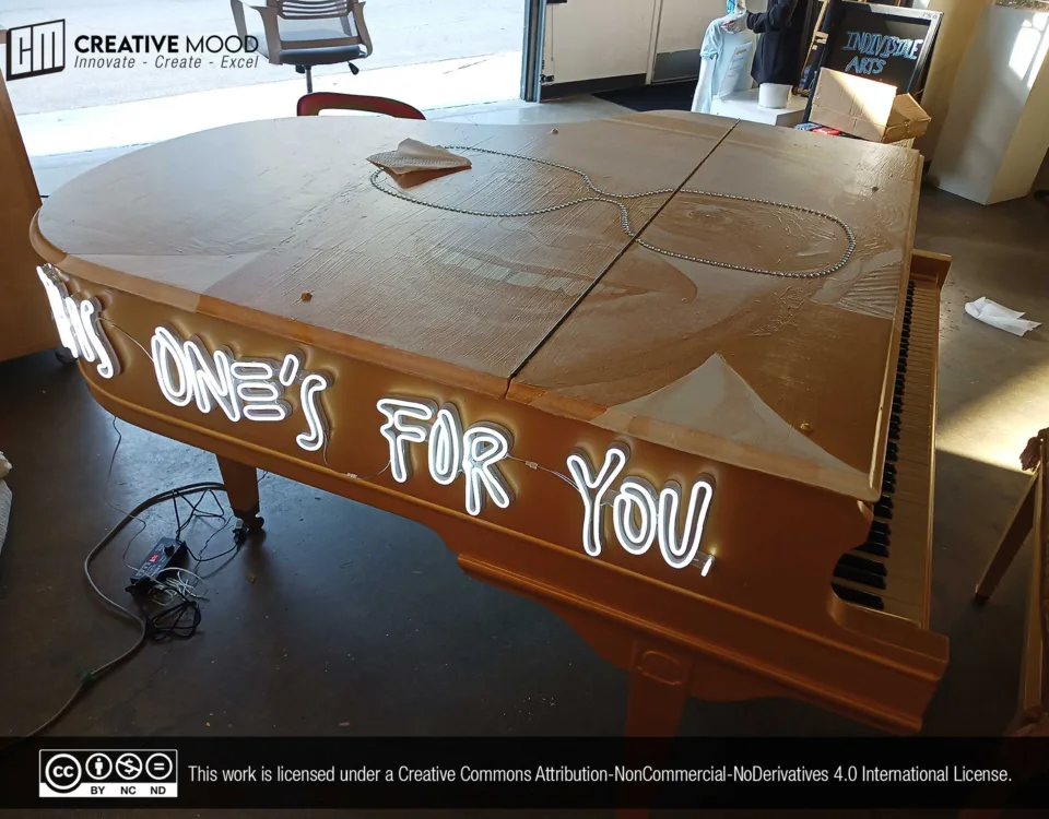 ‘MY GIFT IS MY SONG, AND THIS ONE'S FOR YOU’ Cool White LED Neon Sign Laid