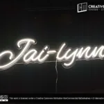 ‘Jai-Lynn’ Cool White LED Neon Sign