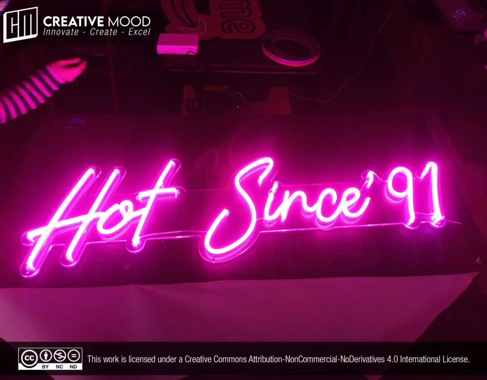 ‘Hot Since '91’ Pink LED Neon Sign