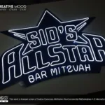 ‘SIO'S ALL STARS’ Cool White LED Neon Sign