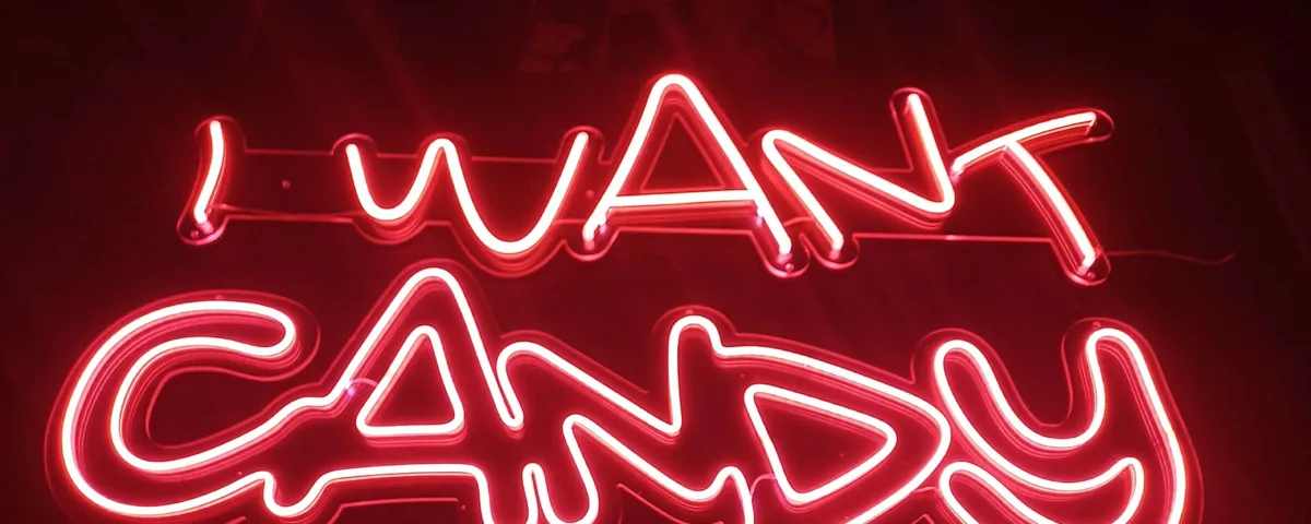 ‘i want candy’ Red LED Neon Sign