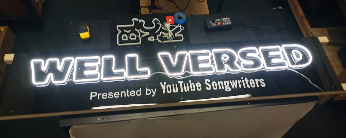 ‘WELL VERSED’ Cool White LED Neon Sign