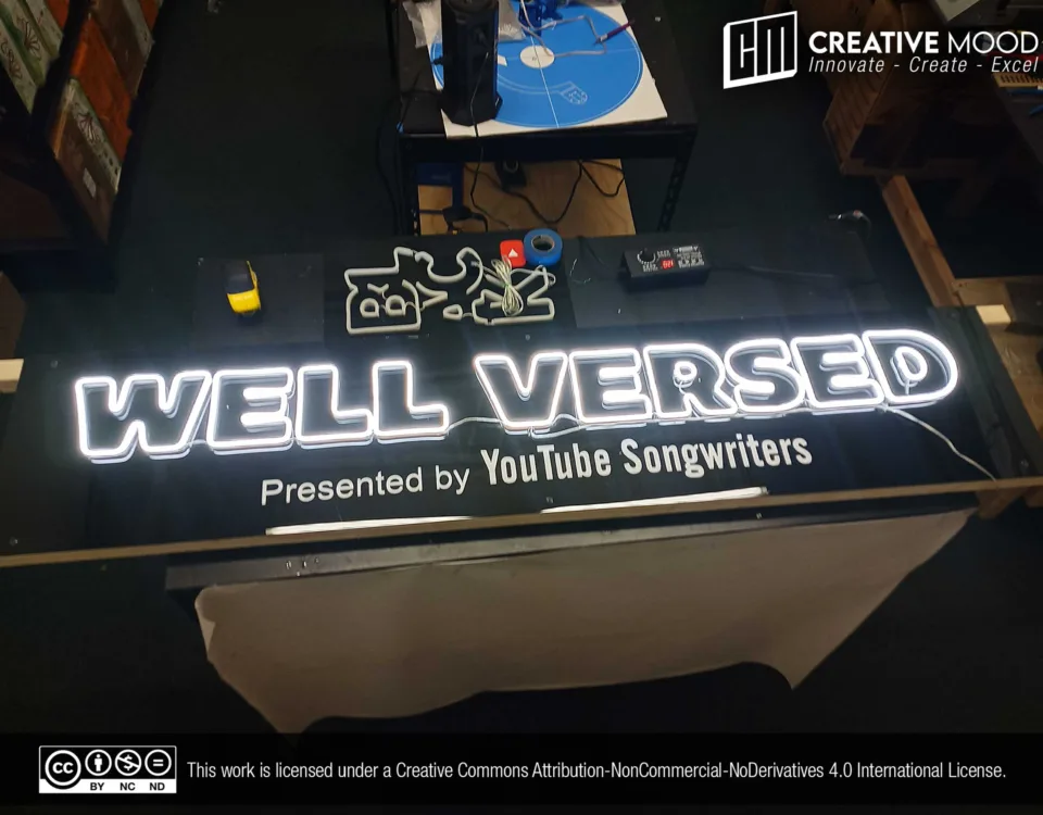 ‘WELL VERSED’ Cool White LED Neon Sign