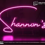 'Shannon’s’ Pink LED Neon Sign