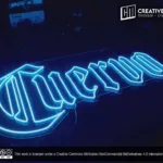‘Cuervo’ Light Blue LED Neon Sign