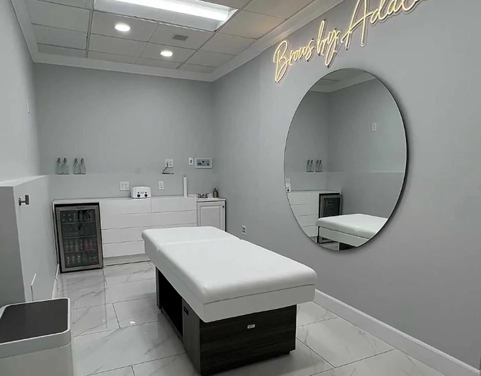 ‘Brows by Adalia’ Warm White LED Neon Sign