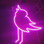Bird-Shaped Pink LED Neon Sign