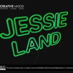 ‘JESSIE LAND’ Green LED Neon Sign