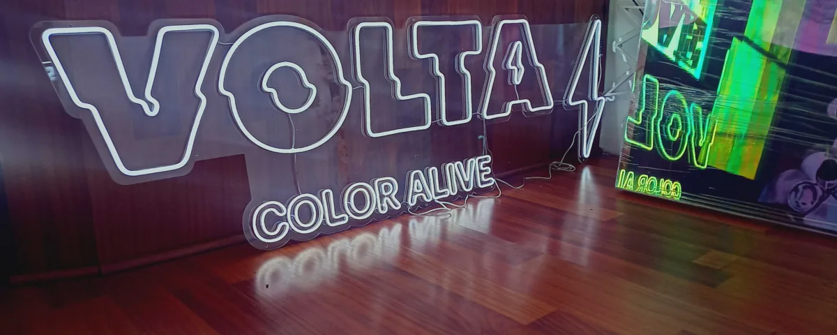 ‘VOLTA’ Cool White LED Neon Sign