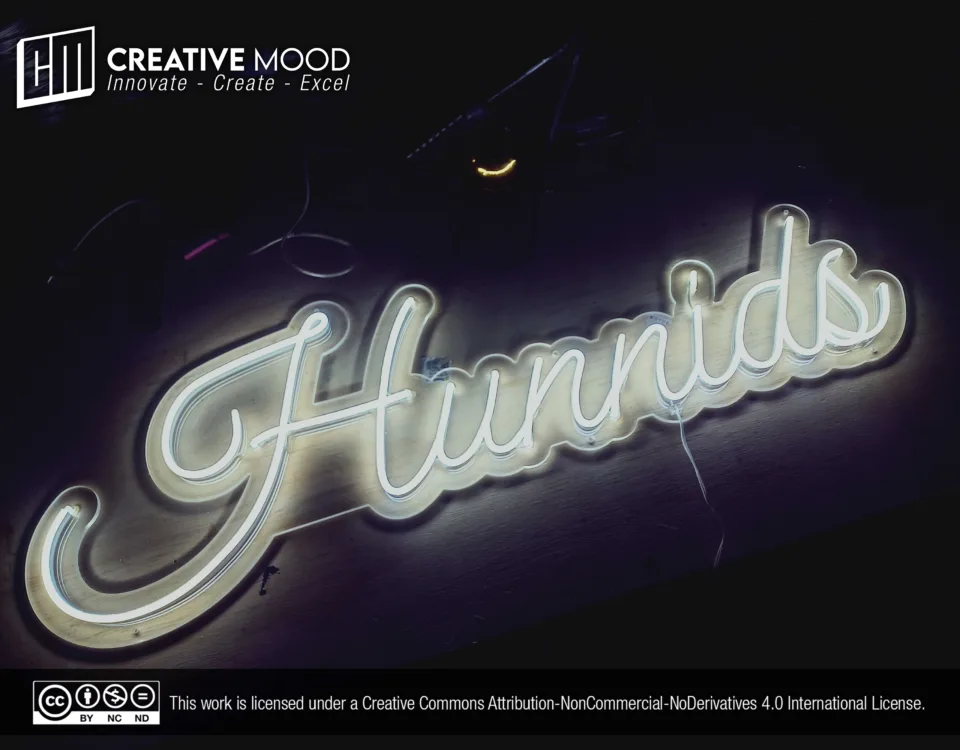 ‘Hunnids’ Cool White LED Neon Sign