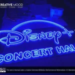 ‘Disney + Concert Hall’ Blue LED Neon Sign