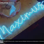‘Maximus’ Light Blue LED Neon Sign