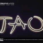 ‘TAO’ Cool White LED Neon Sign