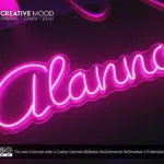 ‘Alanna’ Pink LED Neon Sign