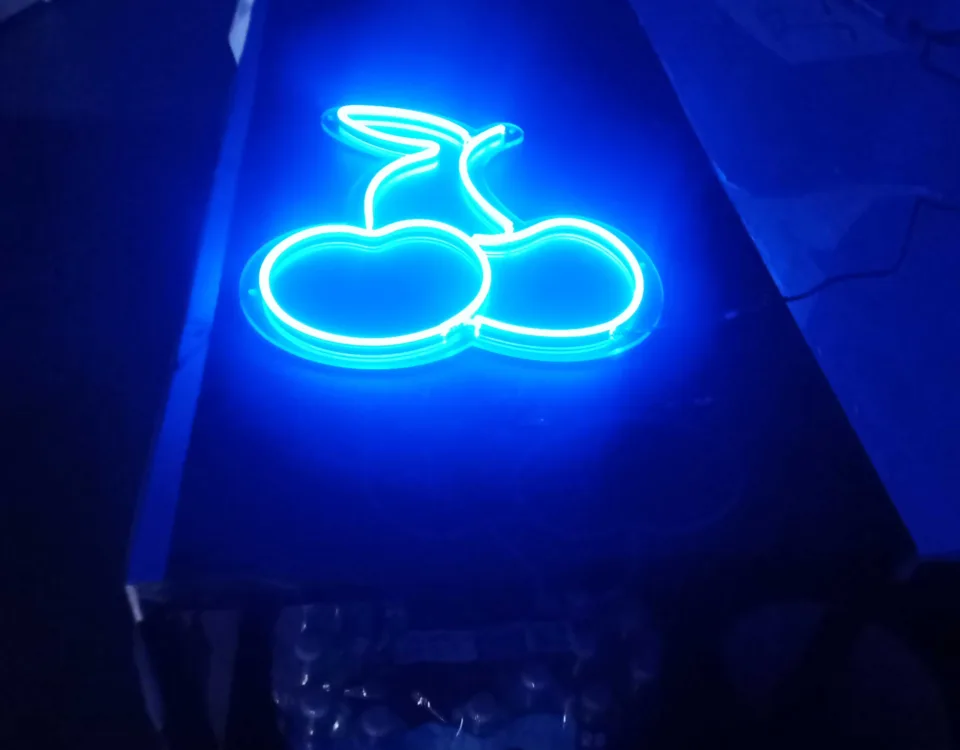 Cherry Blue LED Neon Sign