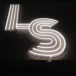 ‘LS’ Cool White LED Neon Sign