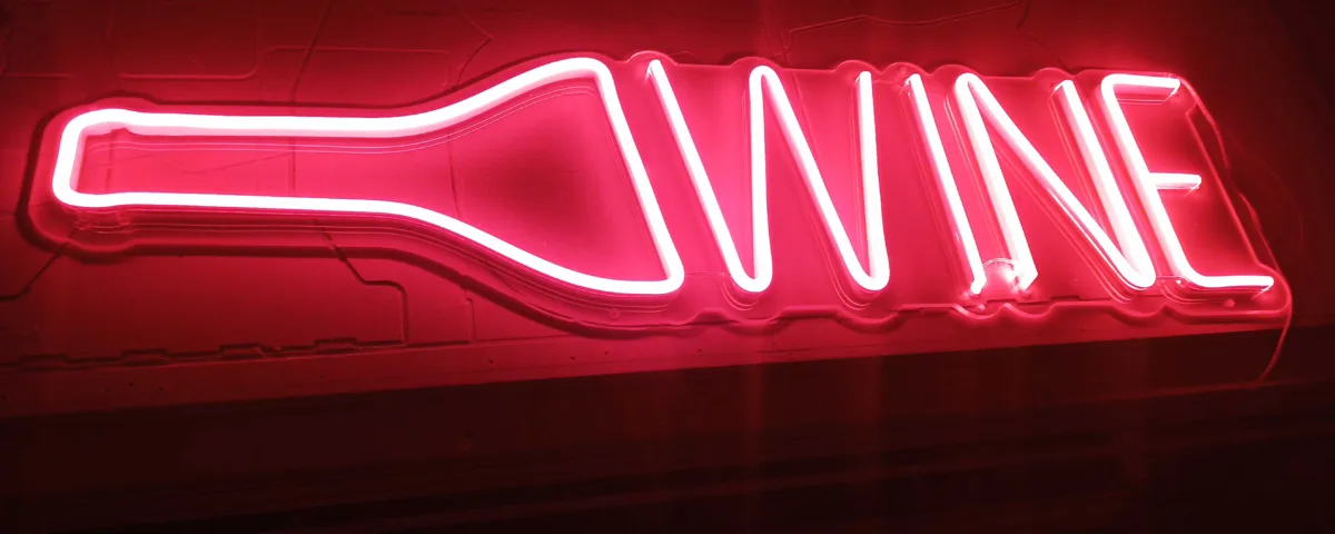 ‘WINE’ Red LED Neon Sign