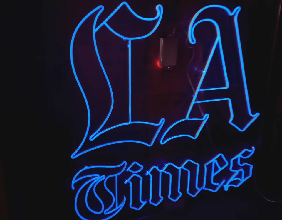 ‘LA Time’ Blue LED Neon Sign