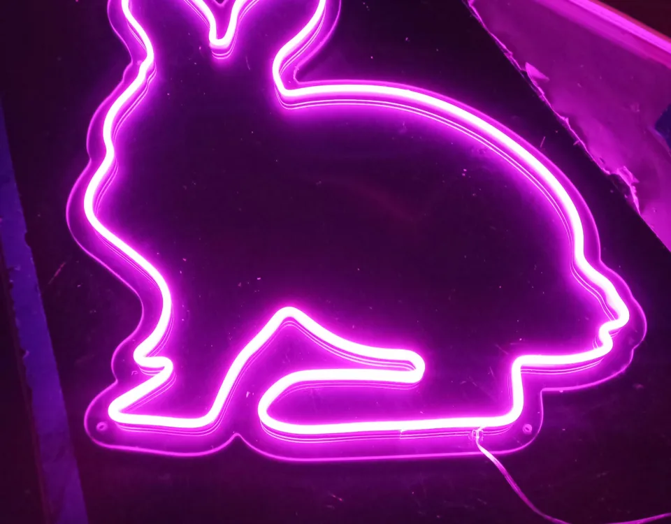 Bunny Pink LED Neon Sign