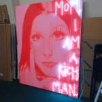 ‘MOM, I AM A RICH MAN’ Cool White LED Neon Sign