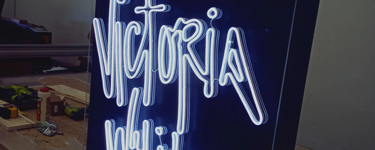 ‘VICTORIA WHITE’ Cool White LED Neon Sign