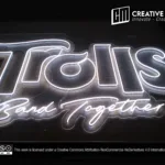 ‘TROLLS Band Together’ Cool White LED Neon Sign