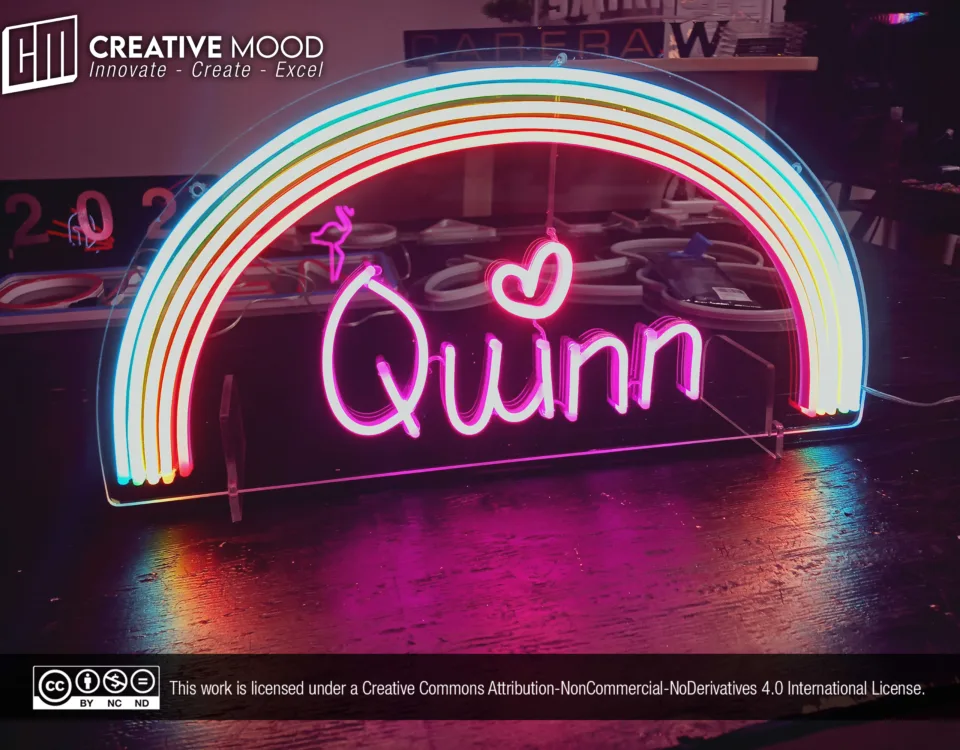 ‘Quinn’ Pink LED Neon Sign