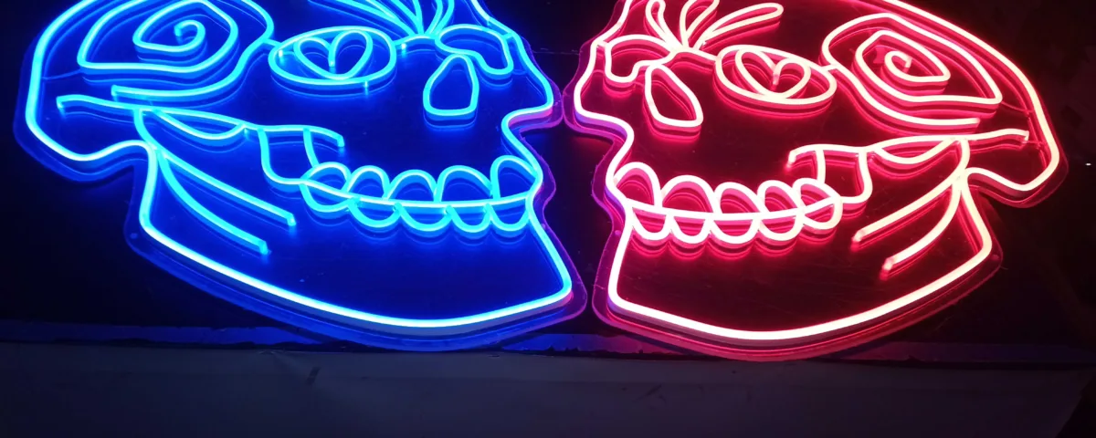 Mexican Skulls LED Neon Sign