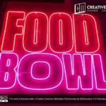 ‘FOOD BOWL’ Red And Pink LED Neon Sign