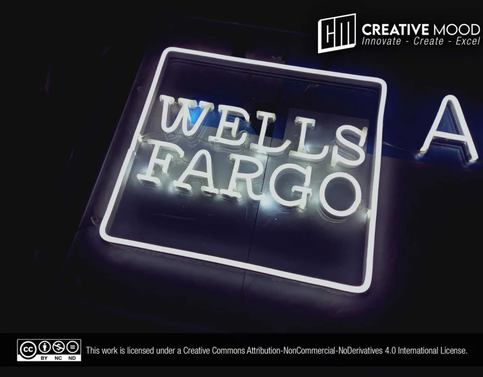 ‘WELLS FARGO’ Cool White LED Neon Sign