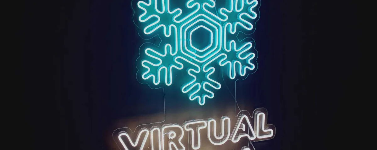 ‘Virtual Snow’ Cool White LED Neon Sign